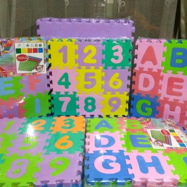 Praktis Mainan Anak Puzzle  Puzzle mini Abjad dan Angka