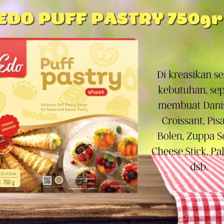 Edo Puff/Danish Pastry 750gr (KHUSUS GOSEND/GRAB INSTANT)