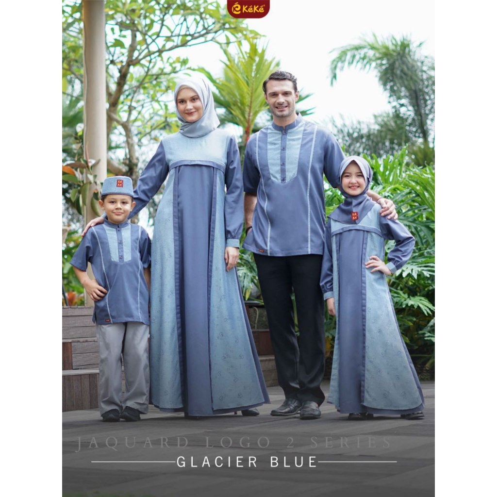 SARIMBIT TERBARU - SARIMBIT KEKE - COUPLE KELUARGA - LOGO JAGUARD BLUE KEKE//