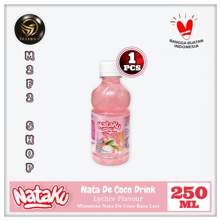 

Nataku Nata De Coco Drink Lychee Flavor | Rasa Leci Botol Pet - 250 ml (Kemasan Satuan)