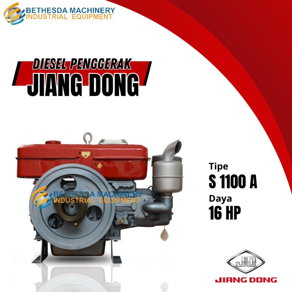 Jiangdong Diesel 16 Hp 16 PK Diesel Penggerak S 1100 A