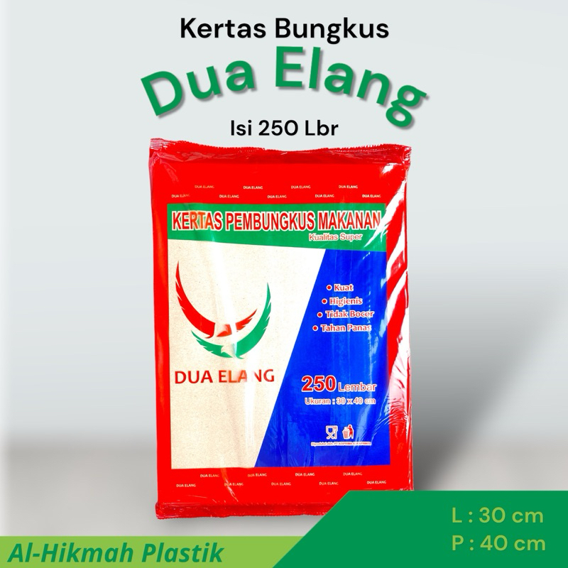 

Kertas Bungkus Dua Elang Merah isi 250 Lbr