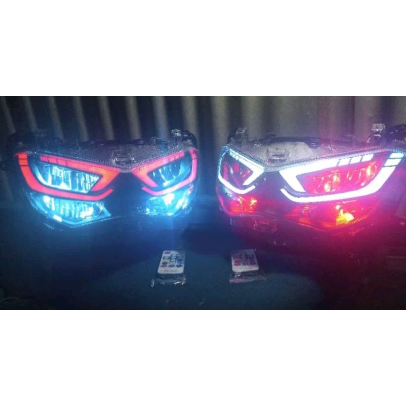 1 sett headlamp Nmax  new A3 RGB + devil eyes
