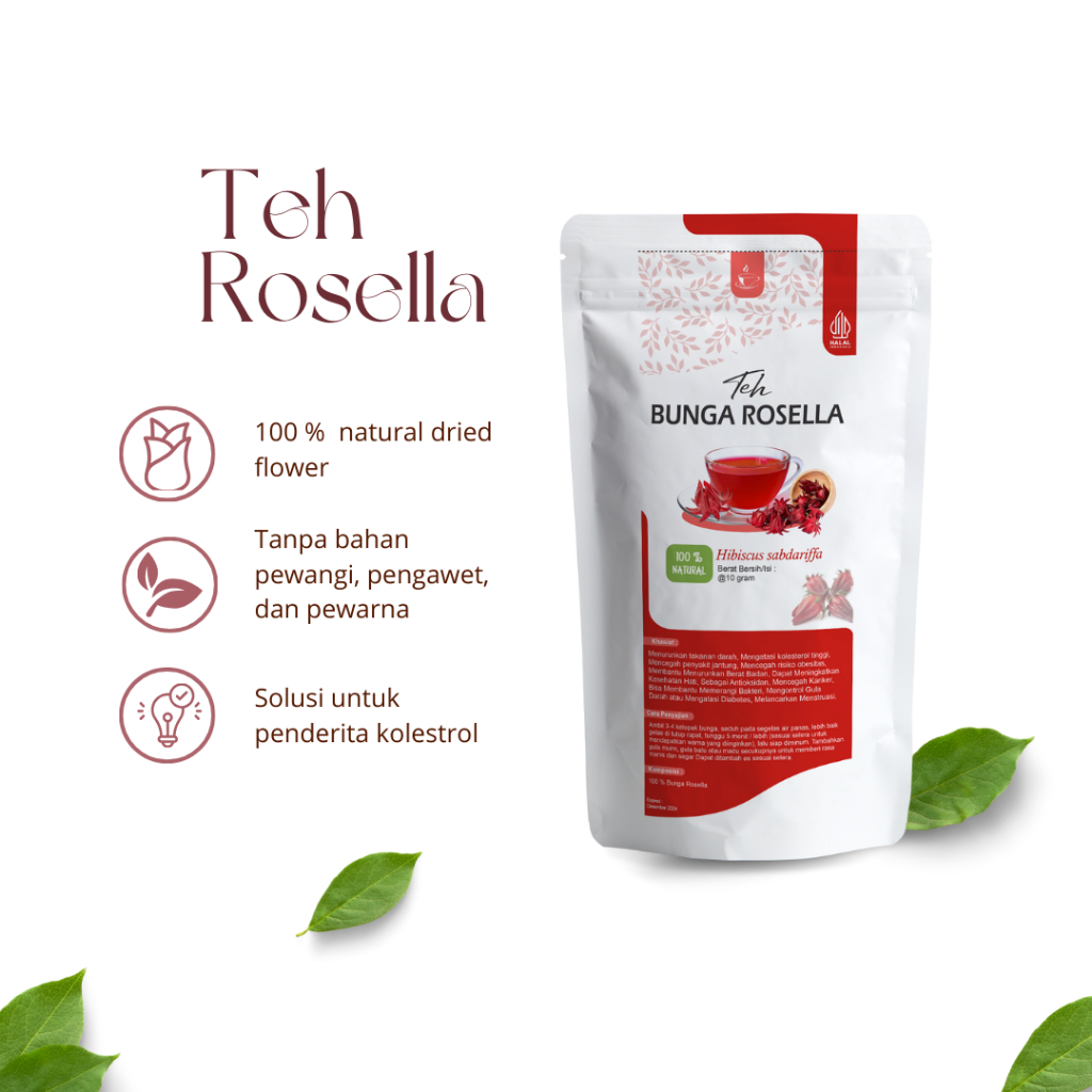 

Rosella Teh Bunga Rosela Merah Kering Mengobati Mengurangi Kolesterol, Diabetes Menurunkan Tekanan Darah Tinggi, Mendukung Sistem Pencernaan 30gr