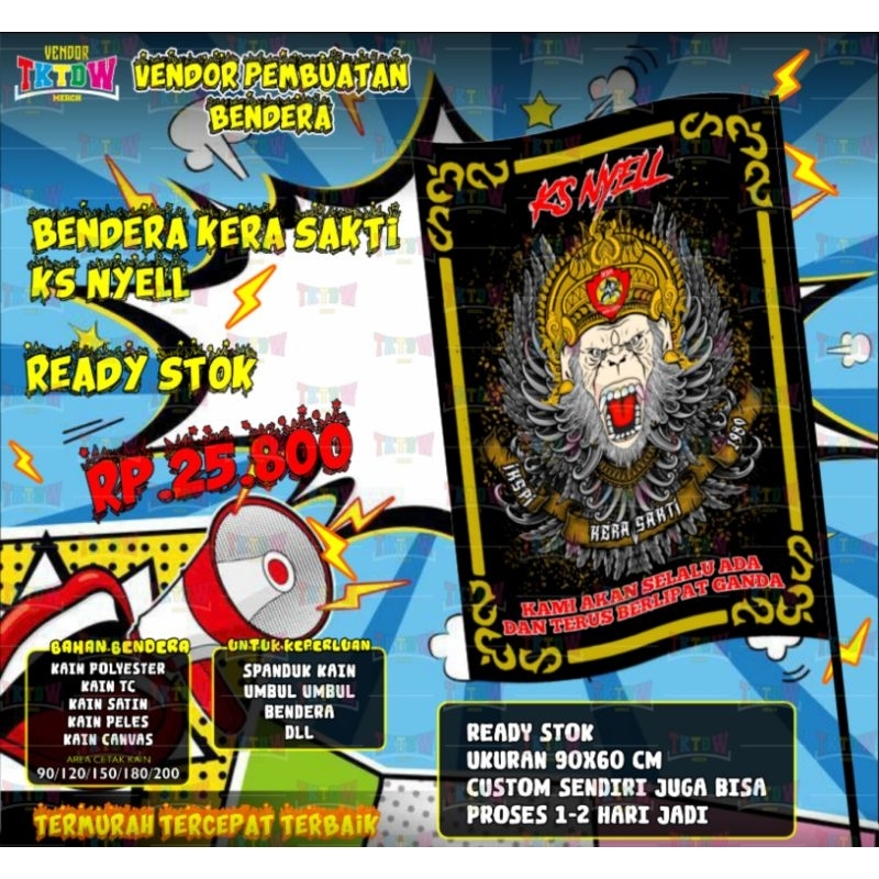 BENDERA IKSPI READY STOK DAN CUSTOM ( KS NYELL )