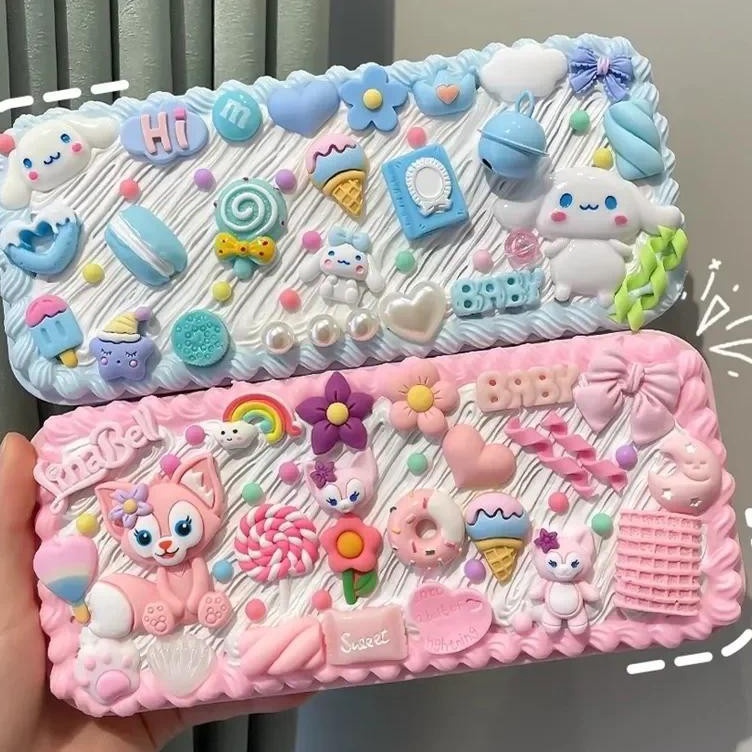 

DIY Cream Clay Pencil Case Stationery Pake Handmade Deco Cream Kit Tempat Pensil Menghias Kit Kotak Pensil DIY