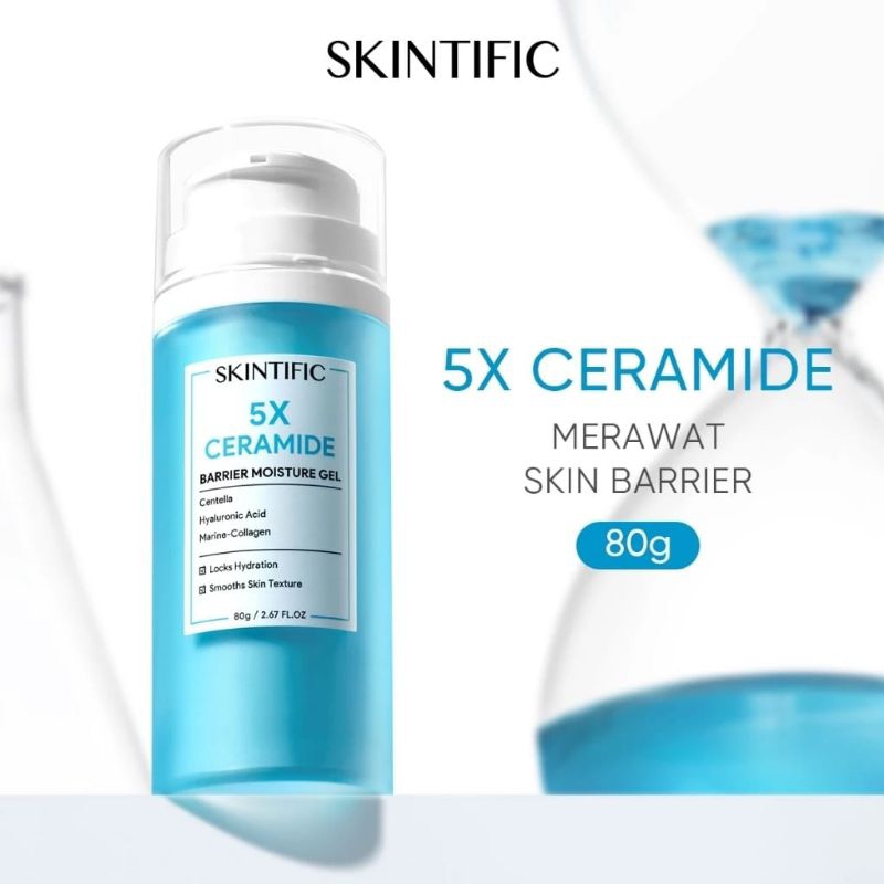 SKINTIFIC 5X CERAMIDE MOISTURIZER GEL Melembabkan secara mendalam & memperkuat skin barrier dengan 5