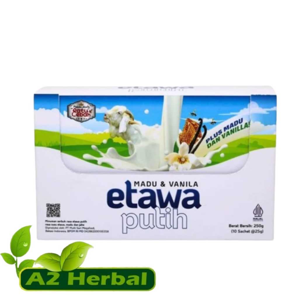 

Susu Kambing Etawa Bubuk Ratu Lebah | Susu Etawa Madu & Vanila | Susu Etawa Jahe Per Box 10 Sachet