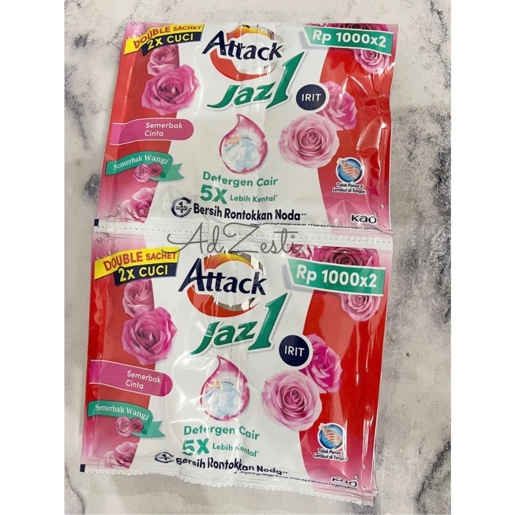 Attack Jaz1 Liquid Deterjen Cair 76 gr Renceng Isi 12 Sachet