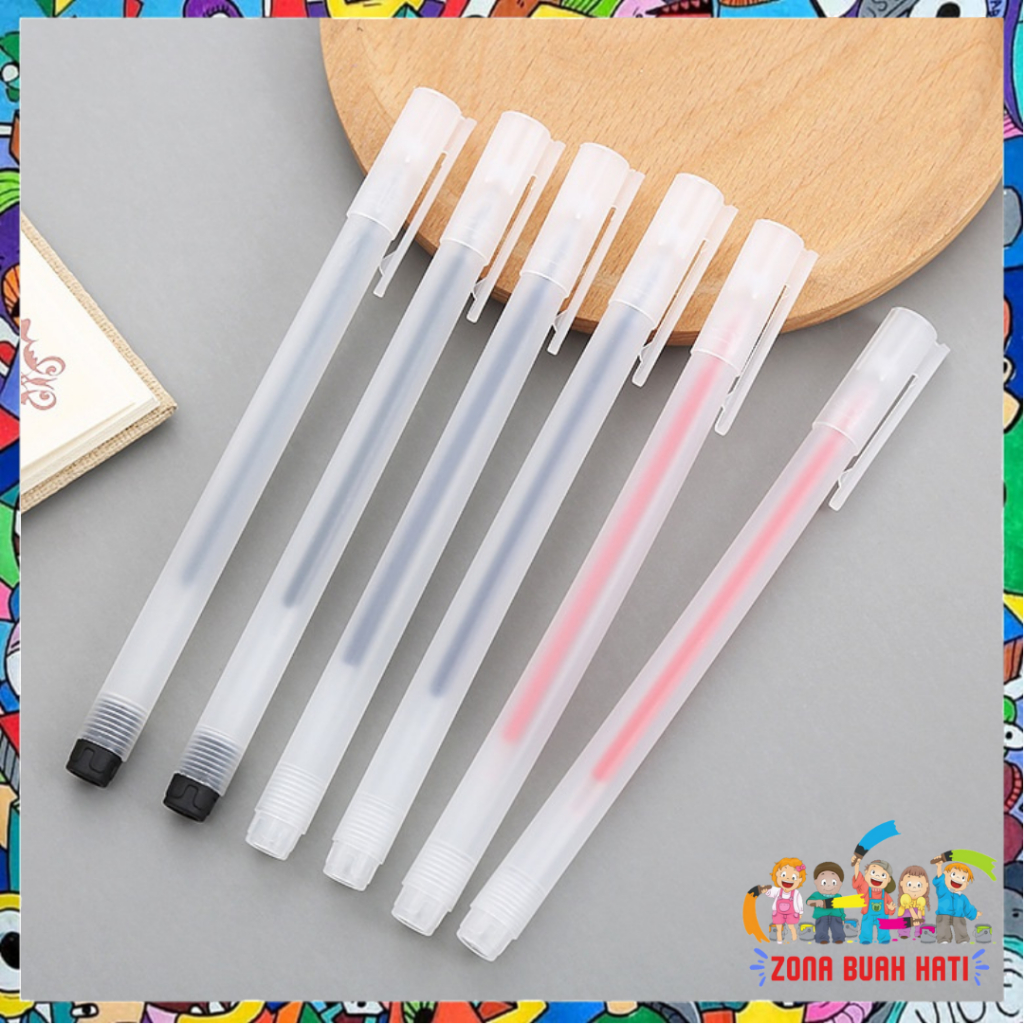 

ZBH Pulpen Gel 0.5mm Bolpoin Pena Pulpen Tinta Gel Cair Pena Transparant Pen Gel