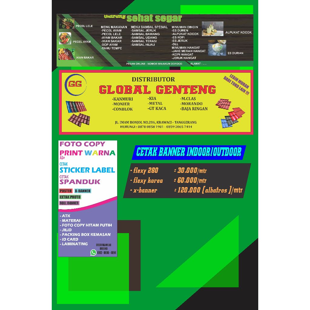 banner spanduk x-banner roll banner