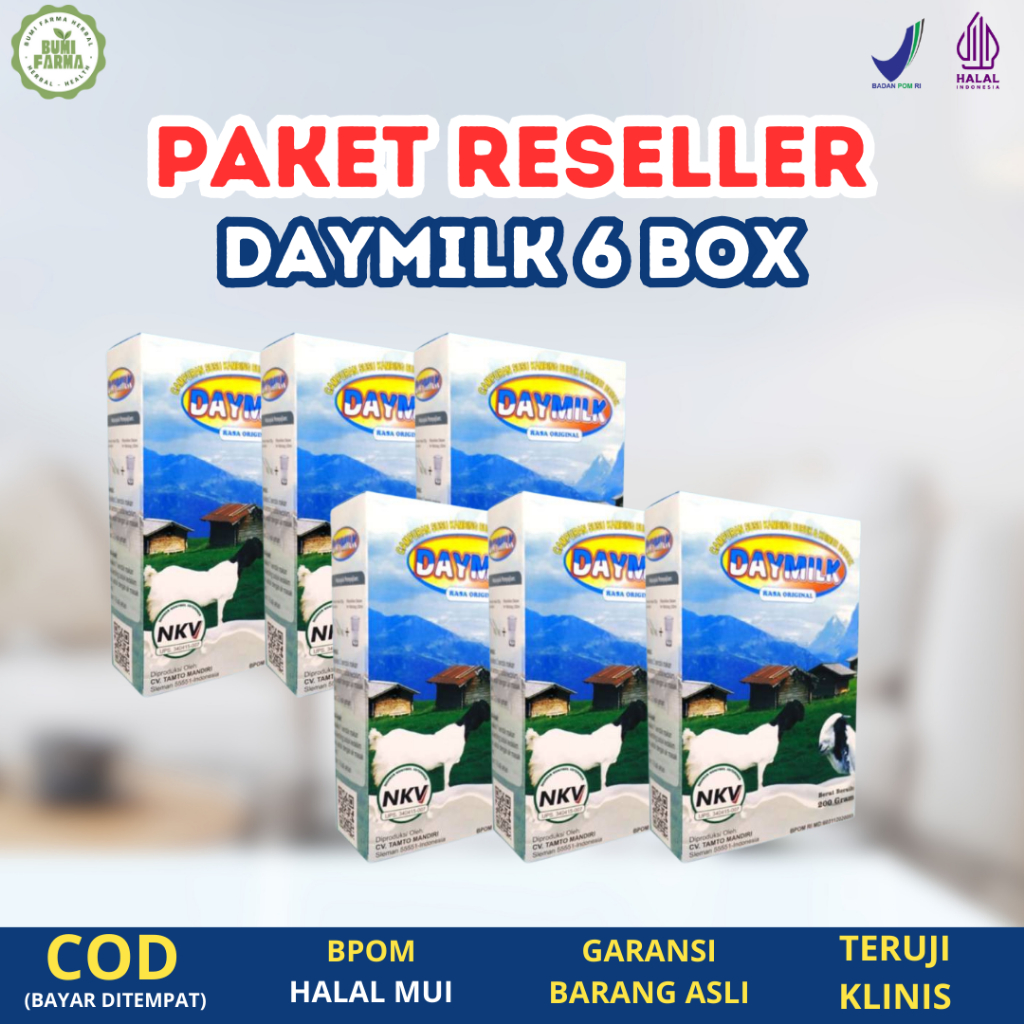 

Promo Daymilk Original 6 Box - Susu Kambing Etawa menjaga kesehatan pernafasan dan persendian