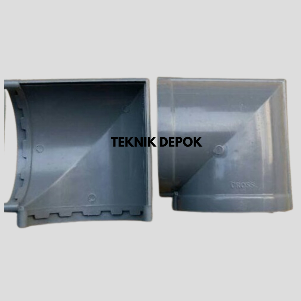Belokan Talang 1/2 Lingkaran 6 inch PVC Knie Keni Knee Elbow Saluran Air Setengah Bulat Plastik