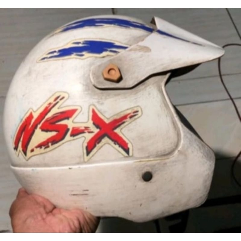 helm honda nsx jadul putih original