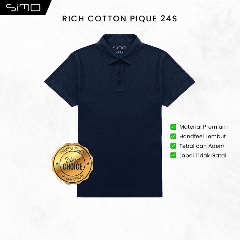 POLO T-SHIRT COTTON - NAVY