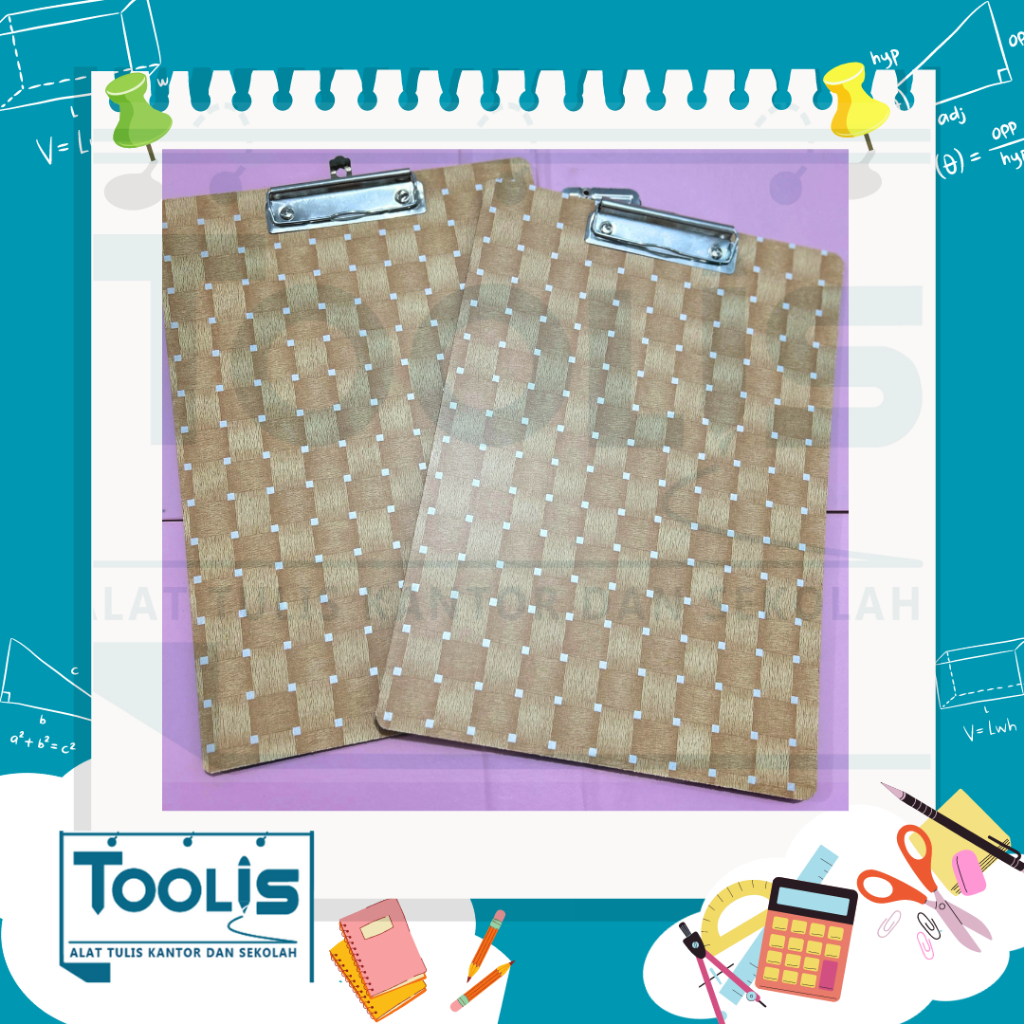 

Clipboard / Papan Jalan / Papan LJK Ujian Kayu Kotak Bagus ENTER / Yamata