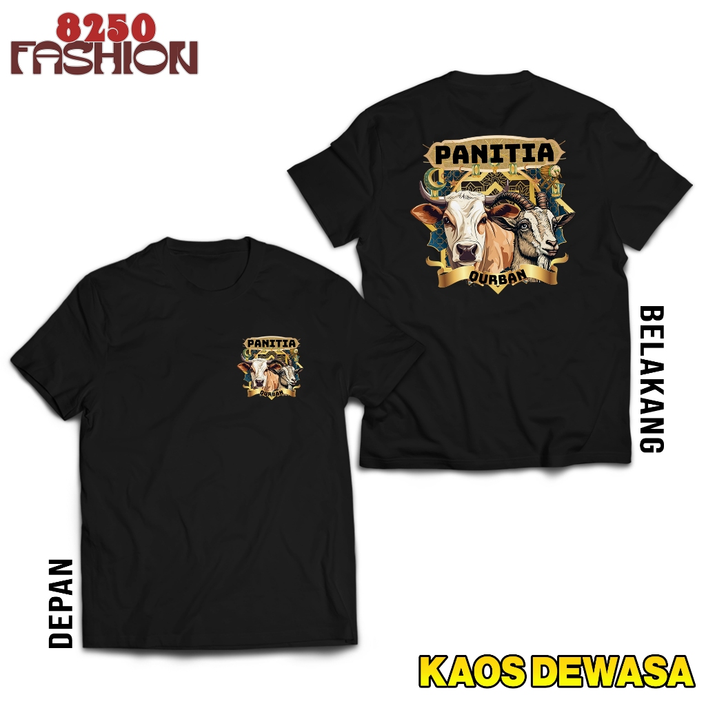 KAOS DEWASA - KAOS SABLON PRINT QURBAN PANITIA QURBAN KAMBING SAPI - KAOS PREMIUM - BAJU UNTUK PRIA 
