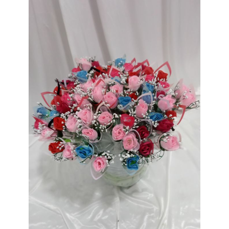 

bouquet bunga murah, buket single rose, buket jambi