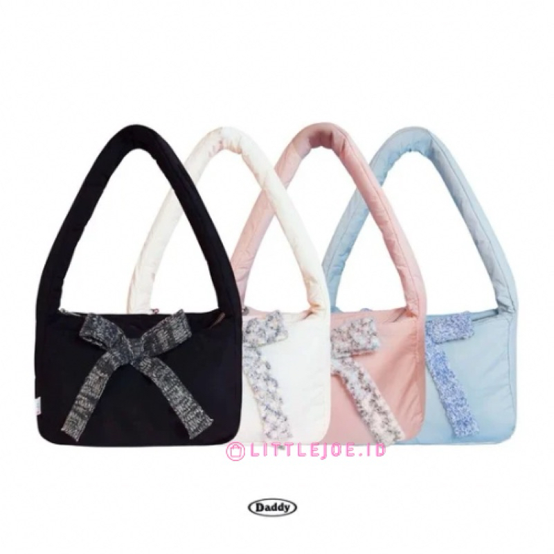 coquette bag aesthetic pink denim - ribbon bag - tas pita koren thai style - daddy and the muscle ac