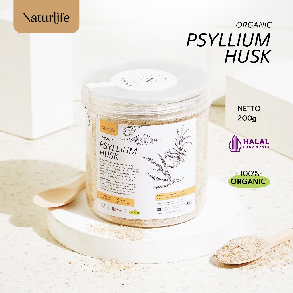 PSYLLIUM HUSK MINUMAN SERBUK SERAT ALAMI 200g UNTUK SEMBELIT | DETOKS | HALUS PEMBERSIH USUS FIBER D