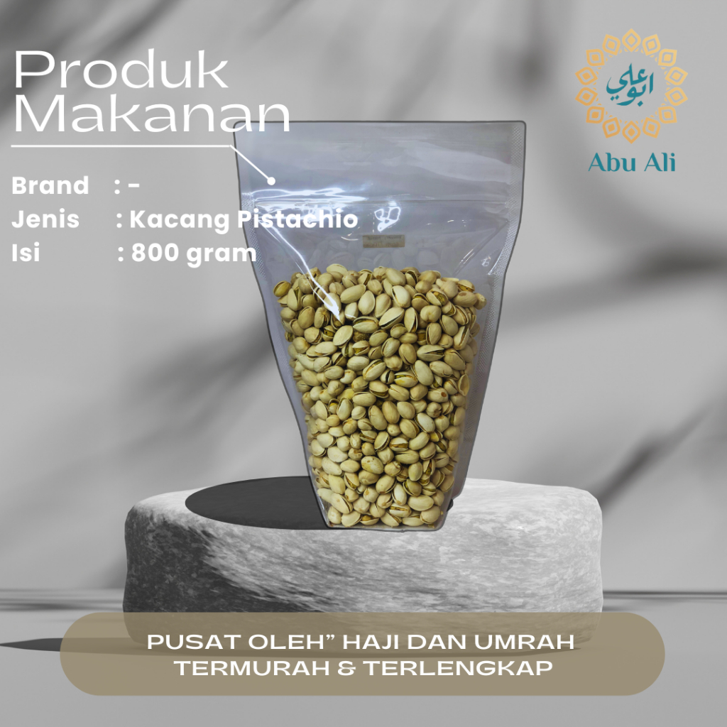 

Kacang Pistachios / Fustuk / Kacang Pistacio / Fustuk Ketawa PREMIUM Oleh" Umroh dan Haji