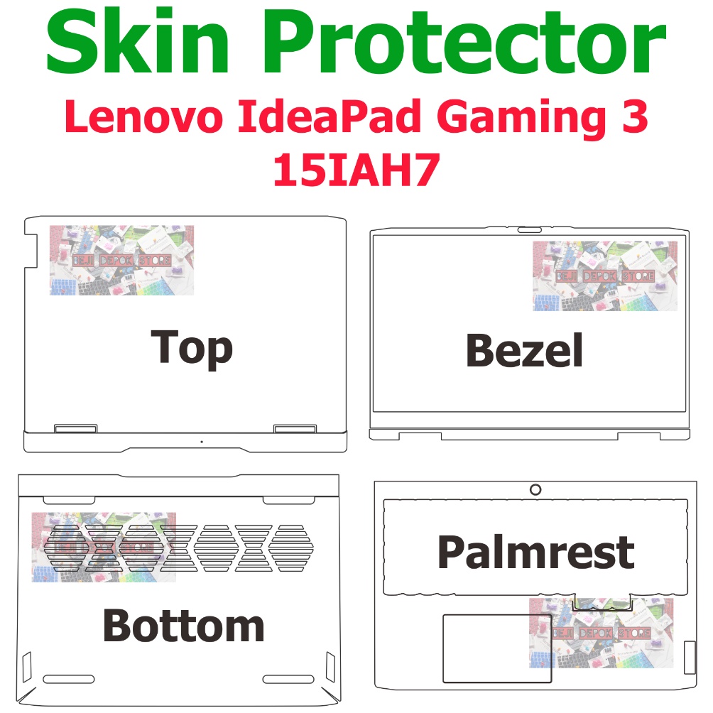 WAH Lenovo IdeaPad Gaming 3 15IAH7 Skin Guard Garskin Protector