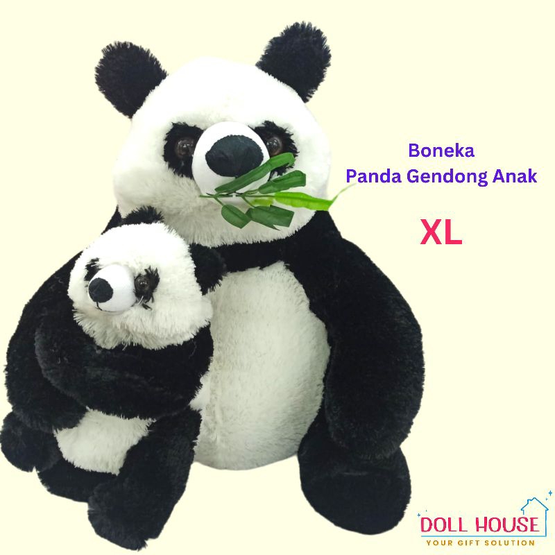 Boneka Panda Gendong / Boneka Bear Panda / Boneka Beruang Panda / Boneka Panda Bambu