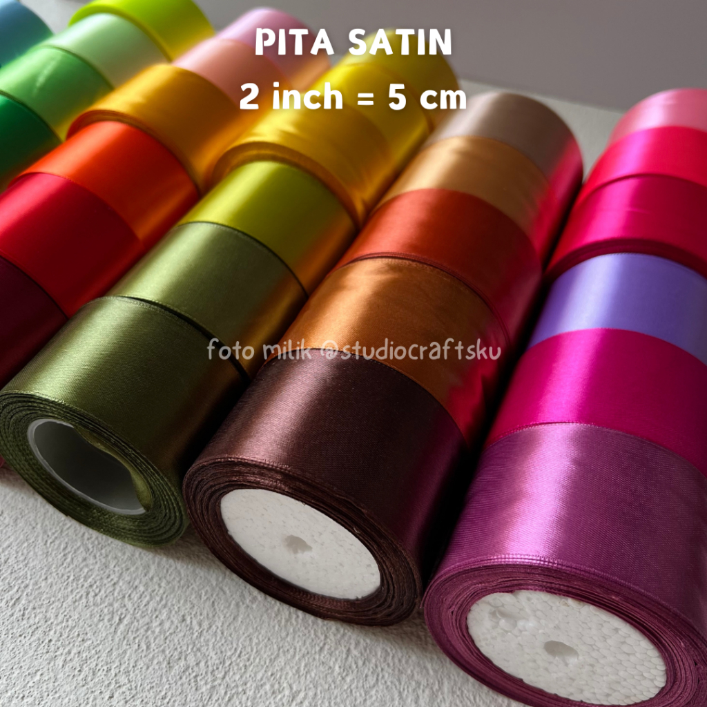 Pita Satin 2 INCH = 5 CM | Pita Satin 2" Pita Satin 2in Pita Satin Import