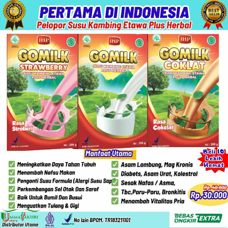 

SUSU KAMBING ETAWA PLUS HERBAL GOMILK