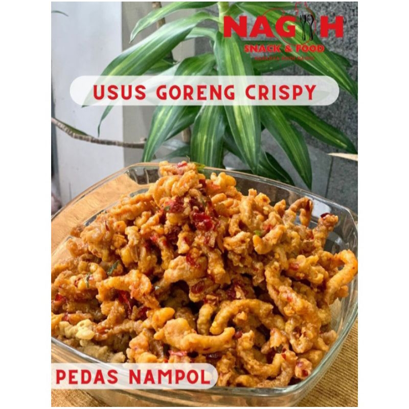

Keripik Usus Krispy Chili oil Snack nagih