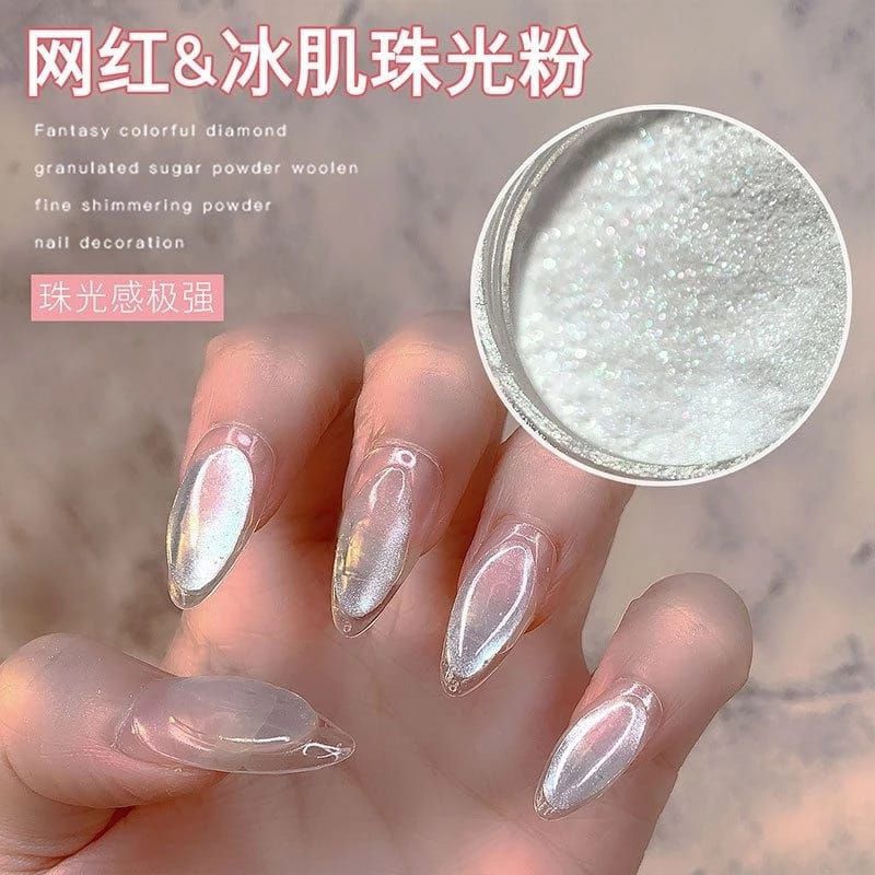 0Glaze Donut Nail Art / Powder Glaze Donut /Mirror Nail Powder Dust Glitter