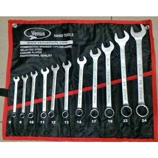 Kunci ring pas,kunci ring pas Venus 11 pcs 8-24 original