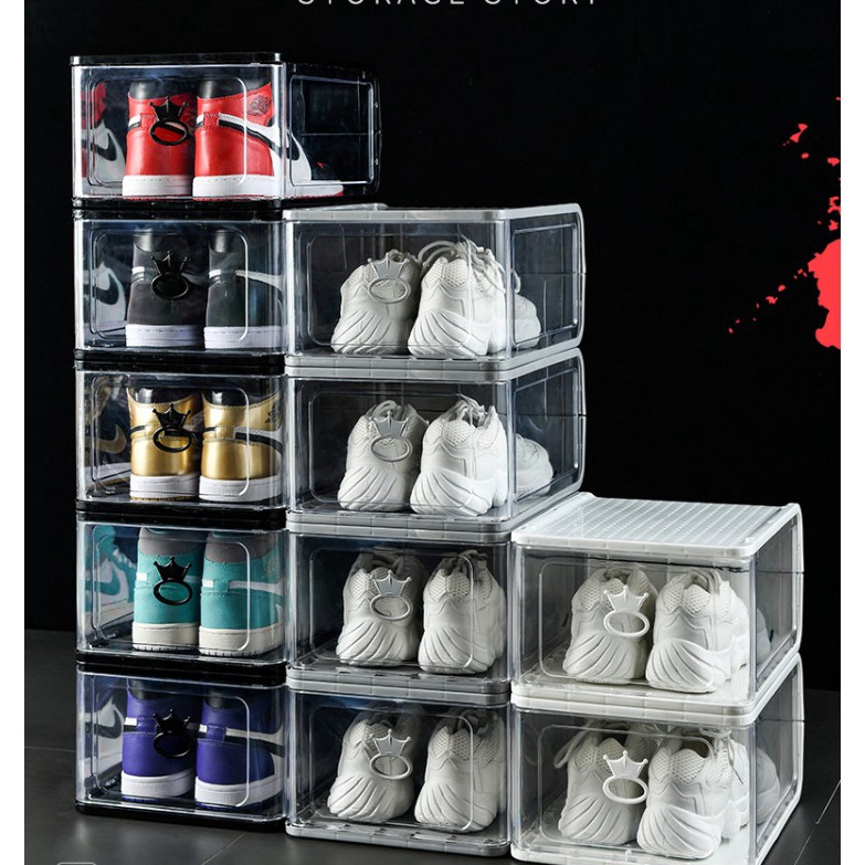 Kotak Sepatu Transparan  Kotak Sepatu Lipat  Tempat Sepatu Plastik  Tempat Penyimpanan Box