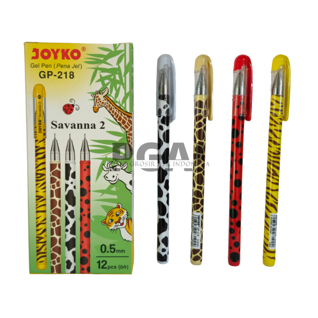 

BOLPOIN PULPEN PENA JEL GEL PEN JOYKO GP-218 SAVANNA 2 GEL 0.5 MM 1 PACK ISI 12 PCS STATIONERY