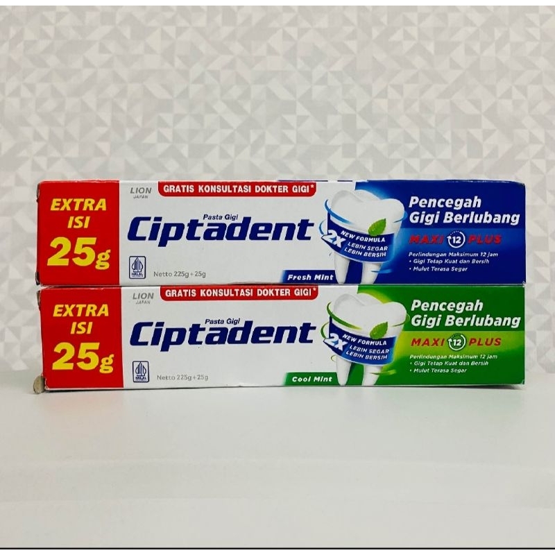 Ciptadent Pasta Gigi Maxi 12 Cool Mint / Fresh Mint 190 gram