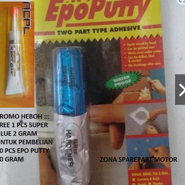 

Silahkan Belanja EPO Putty PORTING LEM KAPAL water proof 5 gram ALTECO SPECIAL BONUS SUPER GLUE 2 GRAM SETIAP PEMBELIAN 1 PCS DAN KELIPATANNYA