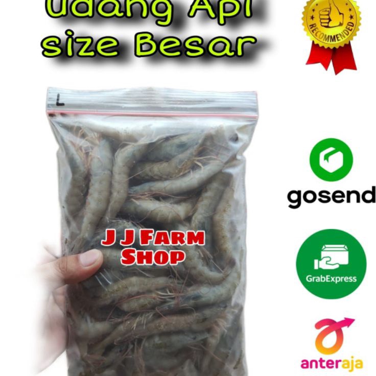 Terkini UDANG BESAR  UDANG BEKU BESAR 5 GRAM food grade  makanan pakan ikan predator Channa arwana a