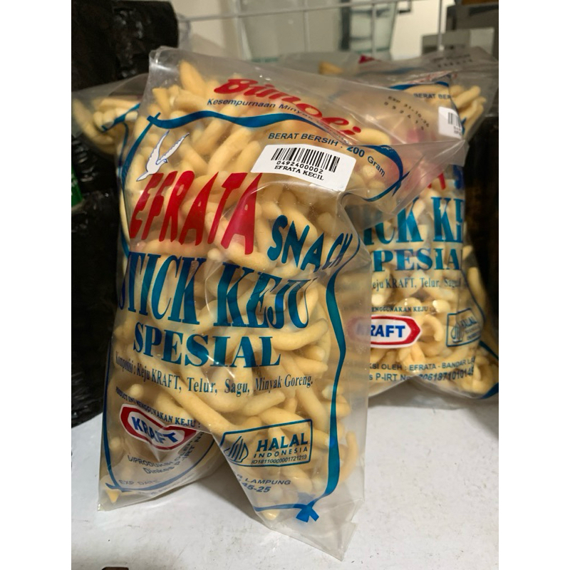 

STICK KEJU KRAFT SPESIAL 200GR EFRATA SNACK BIMOLI LAMPUNG