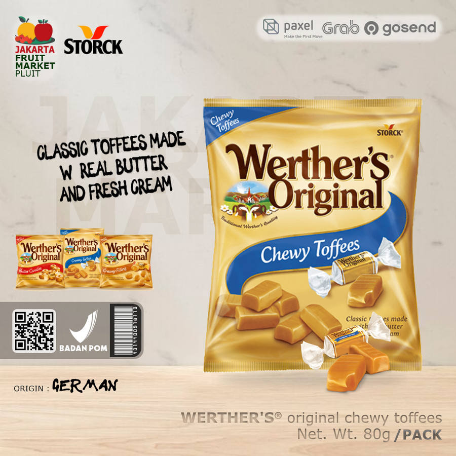 

WERTHER'S ORIGINAL CHEWY TOFFEES permen werthers 80g