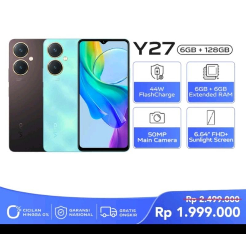 Hp smartphone Vivo y27 Ram 8/128GB