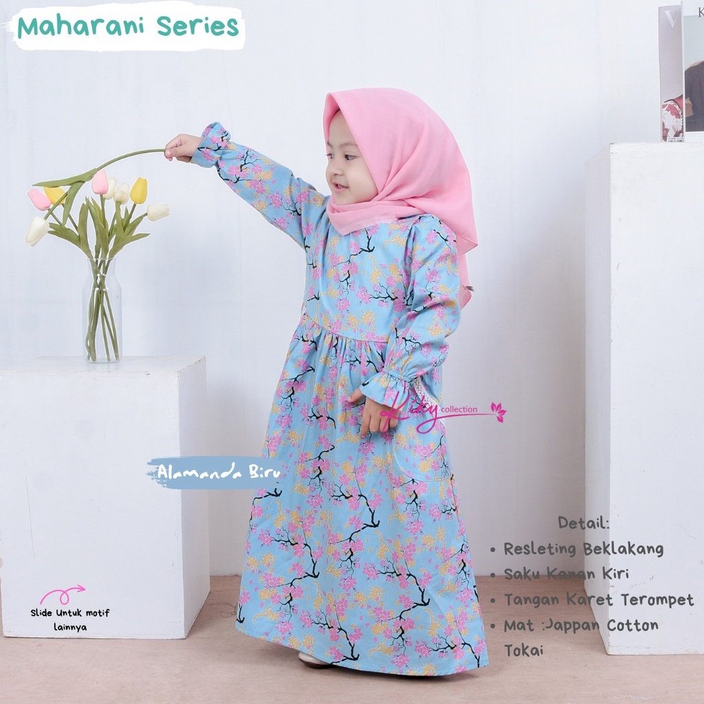 Gamis Anak Kiky Collection I Gamis Anak Katun Jepang Ory I Gamis Anak Adem Nyaman Usia 5-6 Tahun