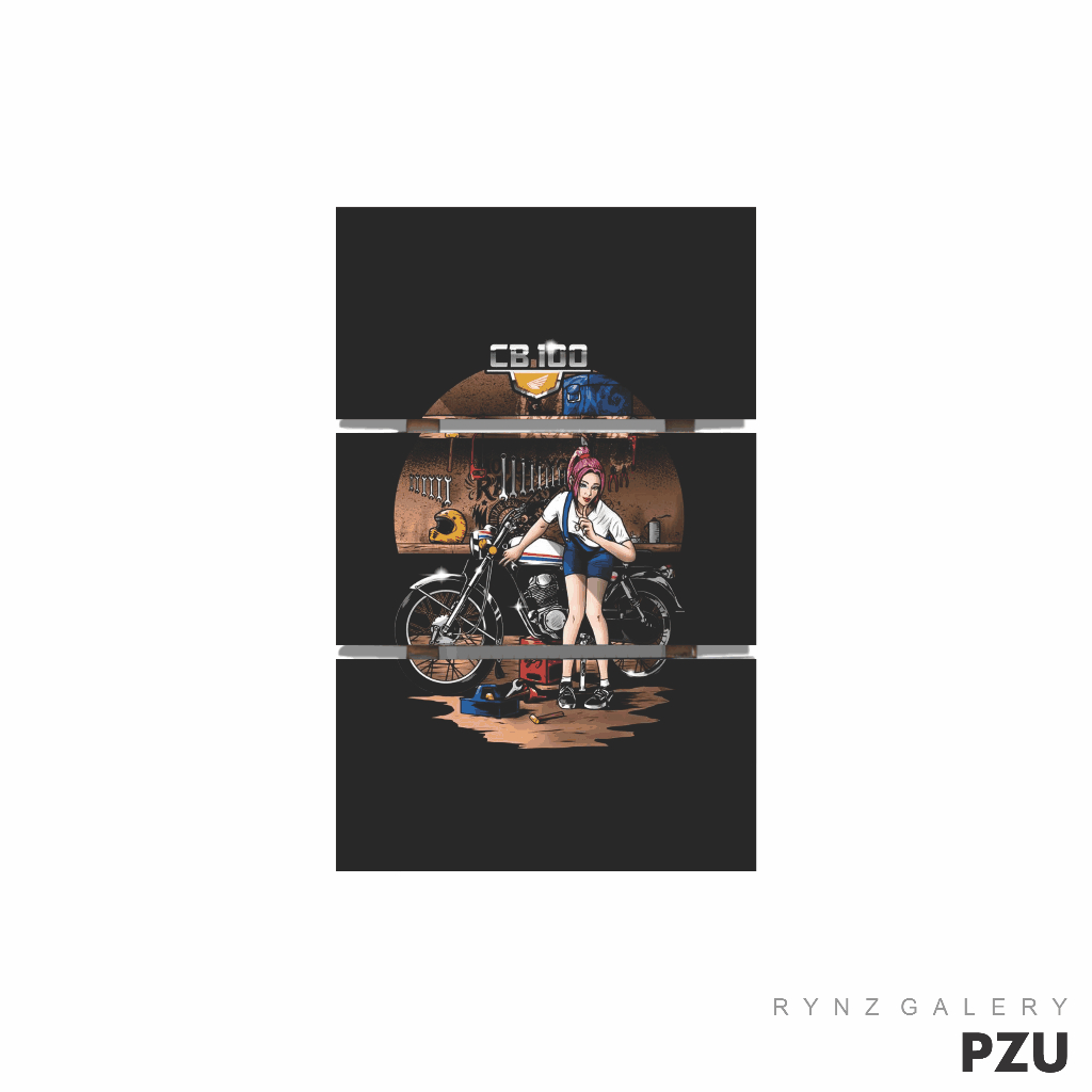 RYNZ GALERY - POSTER MOTOR CB HIASAN DINDING PAJANGAN DINDING OTOMOTIV RETRO - PZU