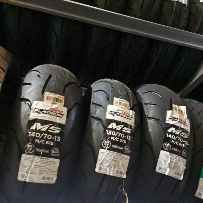 BAN TUBLESS CORSA PLATINUM M5 RING 12 DAN RING 13