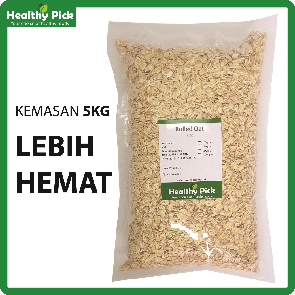 

Regular Rolled Oat / Old Fashioned Oats / Oat Utuh 5 KG