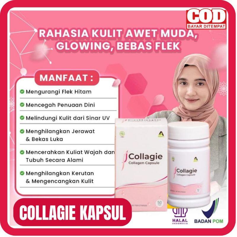 COLLAGIE - KAPSUL KOLAGEN PEMUTIH SELURUH BADAN COLLAGEN KAPSUL PREMIUM MENCERAHKAN KULIT WAJAH DAN 