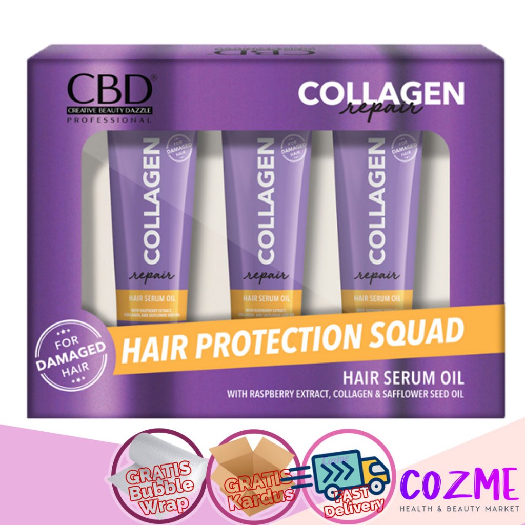 CBD Collagen Repair Hair Serum Oil 3x10mL