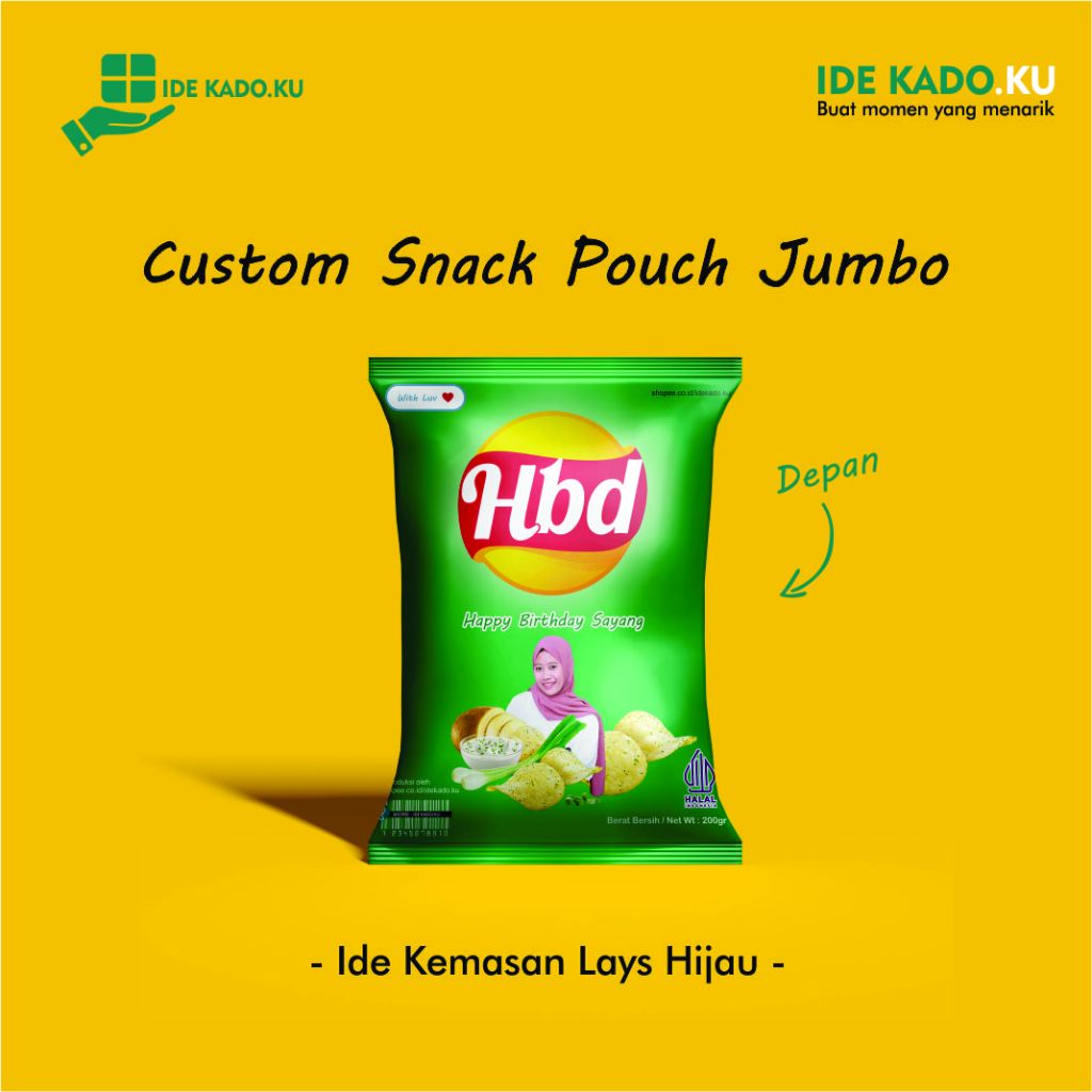 

(1 HARI JADI) SNACK POUCH CIKI JUMBO / SNACK KADO UNIK / KADO SIDANG / VALENTINE SNACK