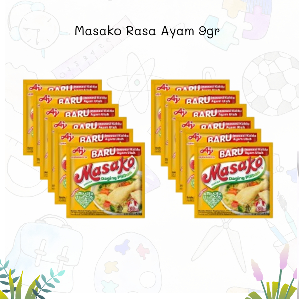 

Masako Rasa Kaldu Ayam 12X9gr (1Renceng )