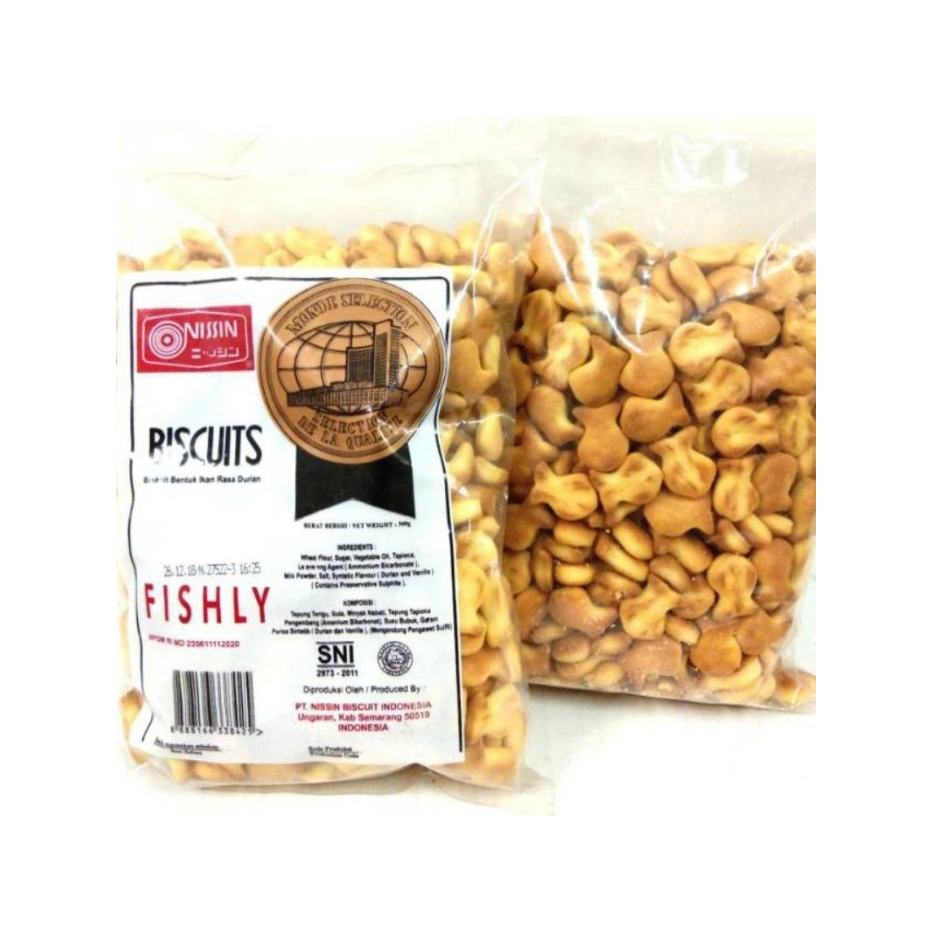 

Nissin BIskuit Fishly Biskuit Bentuk Ikan Rasa Durian 285 gr