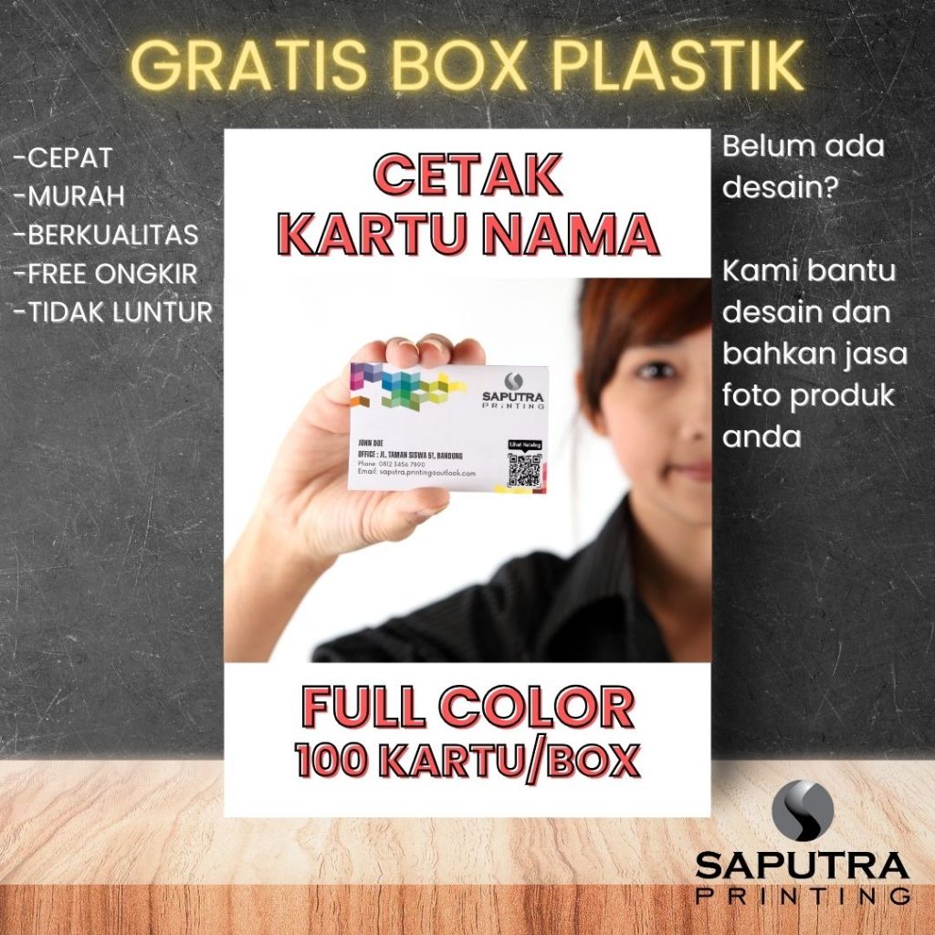 

PRINT KARTU NAMA MURAH FULL COLOR/ CETAK 1 SISI DAN 2 SISI